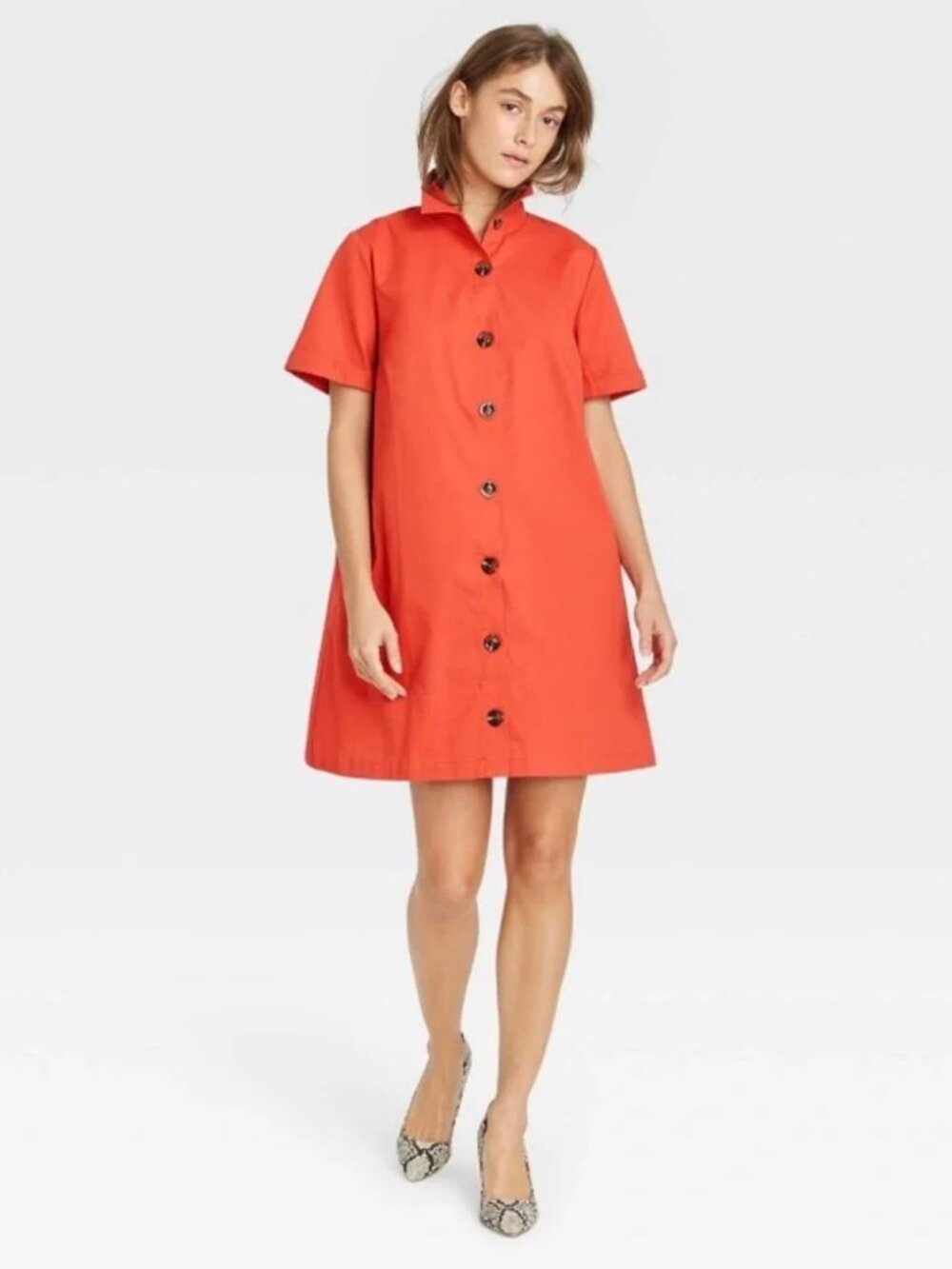 Who What Wear x Target Red Cotton Trapeze Dress w/ POCKETS Plus Size 2X
